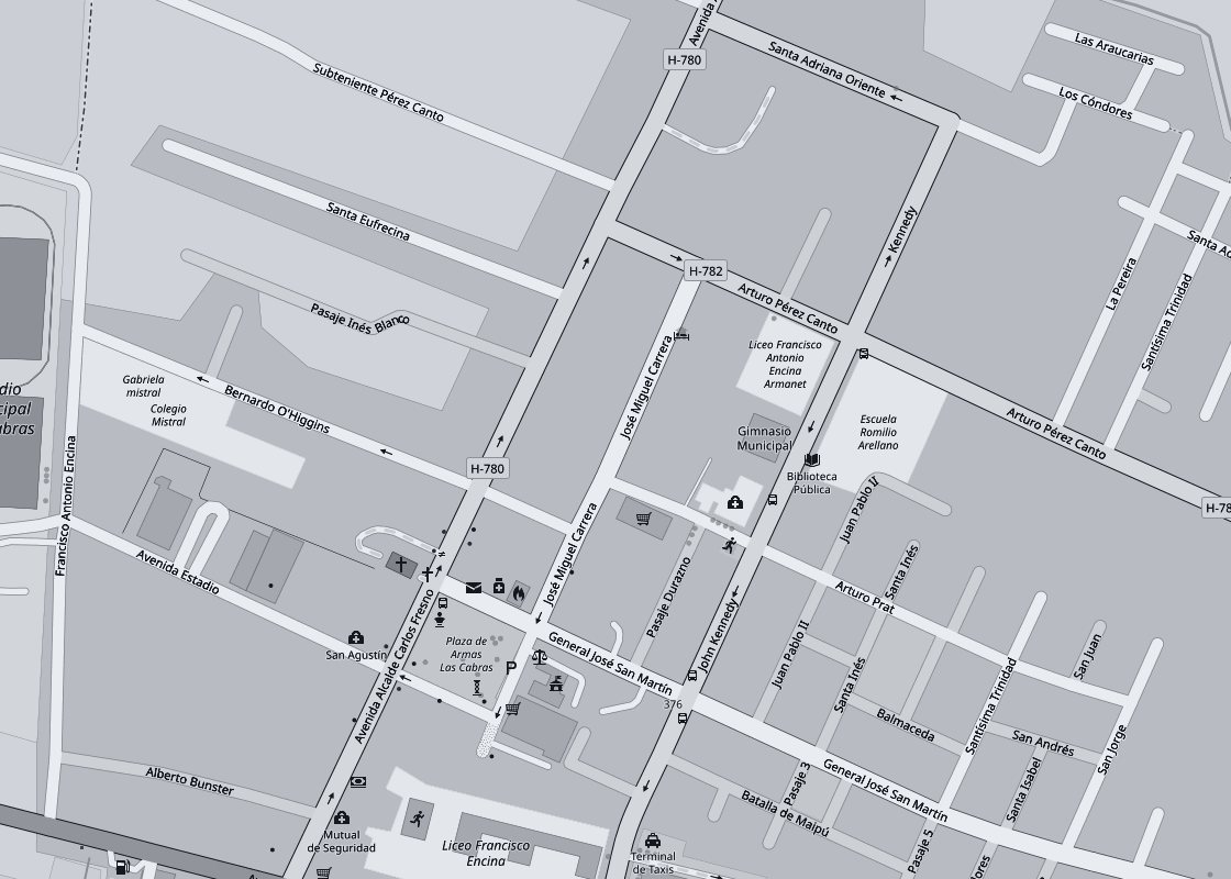 Mapa del local en Gral. José Miguel Carrera 540